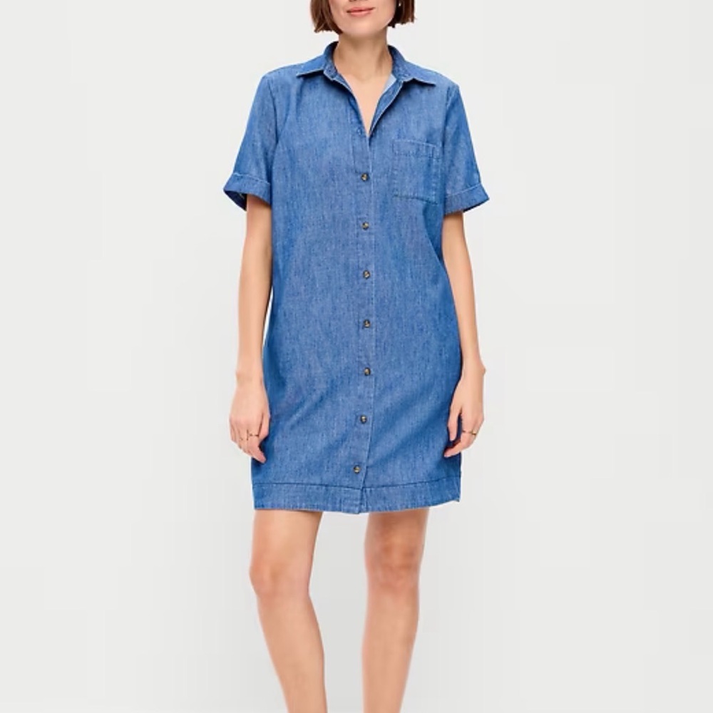 Old navy chambray shirt dress women’s size large